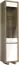 Vitrine Brisen 08, couleur : brun / blanc brillant - 209 x 48 x 40 cm (h x l x p)