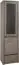 Vitrine Selun 10, couleur : truffe de chêne - 197 x 50 x 43 cm (h x l x p)