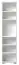 Armoire Garim 46, Couleur : Blanc brillant - Dimensions : 194 x 46 x 35 cm (H x L x P)