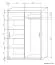 Armoire à portes coulissantes / penderie Sepatan 07, couleur : Wenge / Chêne de Sonoma - Dimensions : 210 x 110 x 60 cm (H x L x P)