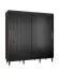 Elégante armoire à portes coulissantes avec suffisamment d'espace de rangement Jotunheimen 106, couleur : noir - Dimensions : 208 x 200,5 x 62 cm (H x L x P)