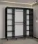 Armoire à portes coulissantes de style exceptionnel Jotunheimen 176, couleur : noir - Dimensions : 208 x 180,5 x 62 cm (H x L x P)