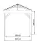 Pavillon Borba en bois de douglas non traité - Dimensions : 290 x 490 cm (L x l)