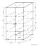 Armoire Ciomas 09, couleur : Chêne de Sonoma / gris - Dimensions : 145 x 80 x 40 cm (H x L x P)