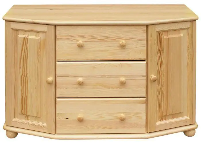 Sideboard avec 3 tiroir(s), Couleur: Naturel, Largeur: 120 cm - Armoire de cuisine, Buffet, Sideboard Abbildung