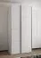 Penderie / Armoire à portes coulissantes / 245,5 x 120 x 64 cm / Soft-Close / 2 tringles à vêtements / 6 compartiments / 2 portes coulissantes / Couleur : Blanc / 6 étagères