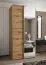 Penderie / Armoire à portes coulissantes / Couleur : Chêne Artisan / 6 compartiments / 2 tringles à vêtements / 245,5 x 100 x 64 cm / Miroir / 2 portes coulissantes / Soft-Close