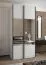 Penderie / Armoire à portes coulissantes / Couleur : Blanc / 2 Barres de penderie / 6 Compartiments / 2 Portes coulissantes / Soft-Close / Miroir / 245,5 x 100 x 64 cm