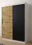 Armoire exceptionnelle au design moderne Dom 15, Couleur : Blanc mat / Chêne artisan / Noir mat - Dimensions : 200 x 150 x 62 cm (h x l x p), avec cinq casiers