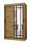 Armoire | Couleur : chêne Artisan | 1 porte miroir | 120 x 62 x 200 cm | 2 tringles | Détails modernes | 5 compartiments | Système de glissières fiable
