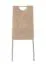 Chaise beige Kigora 05, revêtement microfibre, pieds métal chromé, stable et fiable, dimensions : 97 x 41,5 x 54 cm, qualité supérieure et facile d'entretien, pour salle à manger