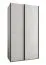 Penderie / Armoire à portes coulissantes / 2 portes coulissantes / 6 compartiments / 2 tringles à vêtements / 245,5 x 130 x 64 cm / 6 étagères / Couleur : Blanc / Soft-Close