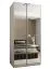 Penderie / Armoire à portes coulissantes / 245,5 x 120 x 64 cm / 6 compartiments / Soft-Close / 6 étagères / 2 tringles à vêtements / 2 portes coulissantes / Couleur : Blanc