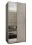 Penderie / Armoire à portes coulissantes / 245,5 x 110 x 64 cm / 6 compartiments / 2 tringles à vêtements / Soft-Close / 2 portes coulissantes / Miroir / Couleur : Cachemire