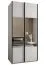 Penderie / Armoire à portes coulissantes / Couleur : Blanc / 2 Barres de penderie / 6 Compartiments / 2 Portes coulissantes / Soft-Close / Miroir / 245,5 x 100 x 64 cm