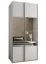 Penderie / Armoire à portes coulissantes / 245,5 x 100 x 64 cm / 2 tringles à vêtements / 2 portes coulissantes / Miroir / Couleur : Blanc / Soft-Close / 6 compartiments