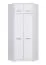 Armoire d'angle avec beaucoup d'espace de rangement Fafe 08, Couleur : Chêne Riviera / Blanc - dimensions : 195 x 91 x 91 cm (h x l x p), avec 2 tringles à vêtements et 10 compartiments