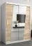 150 cm de large Armoire avec 2 portes | 5 casiers | Couleur: Chêne Sonoma / Blanc Abbildung