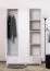Armoire | 3 portes battantes | 2 tiroirs | 4 casiers | avec tringle à vêtements | 117 cm de large | Bois massif | Couleur: Blanc Abbildung