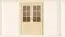Porte double pour abris de jardin 34 mm, dimensions : 1420 x 1958 mm