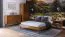 Lit simple ou lit d’appoint Engordany 10 | 140 x 200 cm | Hêtre massif laqué | Coloris chêne rustique | Tête de lit stable | Design intemporel