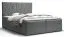 Lit Boxspring noble avec espace de rangement Pirin 29, Couleur : Gris - Surface de couchage : 180 x 200 cm (l x L)