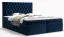Lit boxspring au design moderne Pirin 74, Couleur : Bleu - Surface de couchage : 180 x 200 cm (l x L)