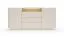 Commode / Couleur : Beige / Chêne Cremona / 2 portes battantes / Éclairage LED inclus / 5 compartiments / 176 x 40 x 83 cm / Fonction Push-to-open / Buffet / 3 tiroirs