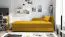 Lit d’appoint jaune avec rangement rabattable Lobatos 86 | Tête de lit à droite | Surface 80 x 195 cm | Canapé-lit confortable