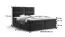 Lit boxspring au design moderne Pirin 36, Couleur : Beige - Surface de couchage : 160 x 200 cm (l x L), avec espace de rangement