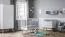 Lit bébé à barreaux Naema 01 | Blanc et chêne | Couchage 60 x 120 cm | Design moderne