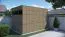 Abri de jardin Frankfurt 02, Abri de jardin en brun olive - Elementgartenhaus, Surface : 7,90 m², Toit plat