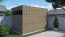 Abri de jardin Frankfurt 02, Abri de jardin en brun olive - Elementgartenhaus, Surface : 7,90 m², Toit plat