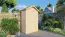 Abri de jardin en éléments avec plancher, nature, cabane de jardin, 1,21 x 0,63 mètres, Toit à deux versants, porte simple en bois massif
