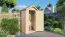 Abri de jardin en éléments avec plancher, nature, cabane de jardin, 1,21 x 0,63 mètres, Toit à deux versants, porte simple en bois massif
