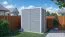 Abri de jardin en bois gris clair, Cabane de jardin en éléments, armoire à outils, 2,08 x 1,57 mètres, toit plat, double porte en bois massif