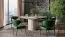 Table ronde extensible Annelin 17 | Cachemire | 120 x 120 cm, jusqu'à 160 cm | Moulures modernes | Protection ABS