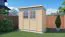 Maison de jardin Steiner Glücksburg 02 / porte à double battant avec fenêtre / plancher inclus / naturel / surface au sol : 2,92 m² / toit à une pente / abri de jardin en bois