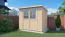 Steiner Maison de jardin Glücksburg 03 / porte à double battant avec fenêtre / plancher inclus / naturel / surface au sol : 4,24 m² / toit à une pente / Abri de jardin en bois