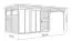 Tonnelle de jardin / Anthracite / toit rapporté / grande fenêtre panoramique incluse / surface au sol : 13,08 m² / plancher inclus / pool house / toit plat / construction par éléments / bonheur solaire 02