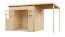 Abri de jardin | Naturel | 19 mm abri de jardin en éléments | 3,78 x 1,81 mètres | abri de jardin y compris toit rapporté | y compris plancher | toit plat | Freiberg 02