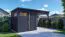 Abri de jardin Kiel 02 avec toit rapporté, plancher inclus, abri de jardin, Anthracite - en éléments de 19 mm, Surface au sol : 10,51 m², Toit plat