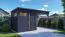 Abri de jardin Kiel 02 avec toit rapporté, plancher inclus, abri de jardin, Anthracite - en éléments de 19 mm, Surface au sol : 10,51 m², Toit plat