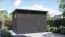 Abri de jardin moderne avec plancher, 3,37 x 2,34 mètres, abri de jardin en Anthracite, abri de jardin en éléments, toit plat