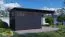 Abri de jardin Kiel 03 avec toit rapporté, plancher inclus, abri de jardin en Anthracite - en éléments de 19 mm, Surface au sol : 13,08 m², Toit plat