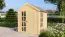 Abri de jardin moderne avec plancher, non traité, Cabane de jardin en éléments, Surface au sol : 4,33 m², Toit en bâtière, Double porte avec verre de sécurité
