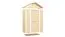 Abri de jardin en éléments avec plancher, nature, cabane de jardin, 1,21 x 0,63 mètres, Toit à deux versants, porte simple en bois massif