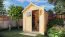 Maison de jardin en planches de bois avec toit à pignon, plancher et feutre de couverture inclus, finition naturelle - 14 mm, surface utile : 3,00 m².