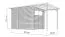 Abri de jardin Menden 04 avec toit rapporté, naturel - Abri de jardin en éléments de 18 mm, surface au sol : 9,49 m², toit à une pente, double porte en bois massif