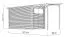 Abri de jardin Menden 04 avec toit rapporté, naturel - Abri de jardin en éléments de 18 mm, surface au sol : 9,49 m², toit à une pente, double porte en bois massif
